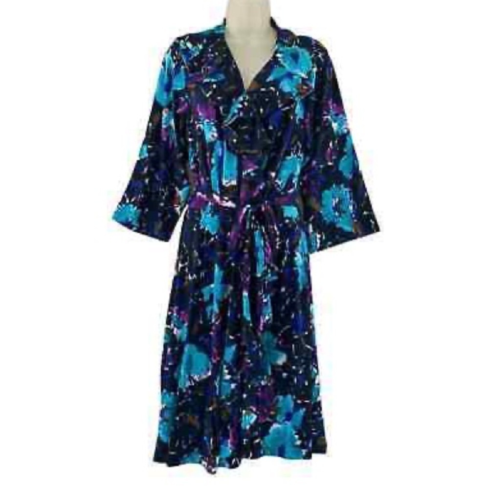 🆕 LANE BRYANT Faux Floral Wrap Dress Size M